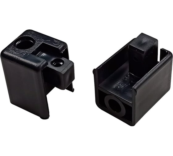 Изображение товара Торцевая заглушка однополосного усиленного профиля Эскар, черный, 1 пара, арт. 240432