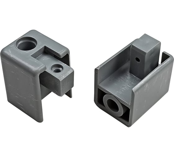 Изображение товара Торцевая заглушка однополосного усиленного профиля Эскар, серый, 1 пара, арт. 240433