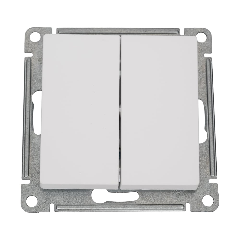 Изображение товара 2-клавишный проходной переключатель Atlasdesign лотос 10А IP20