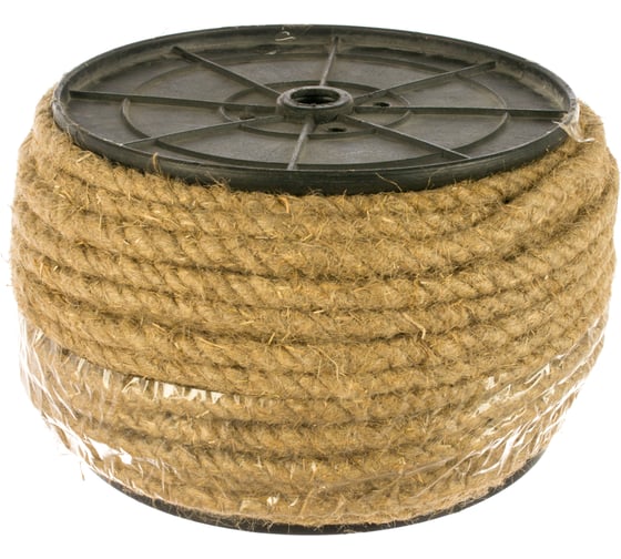 Изображение товара Льняная веревка ЩИТ Л кр.3-прядная d. 12 мм на кат. 200 мм 100 м 66846