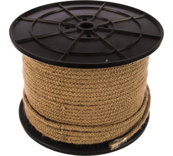 Изображение товара Джутовый шнур ЩИТ Д плет. 8-прядный d. 8 мм на кат. 200 мм 140 м 66898