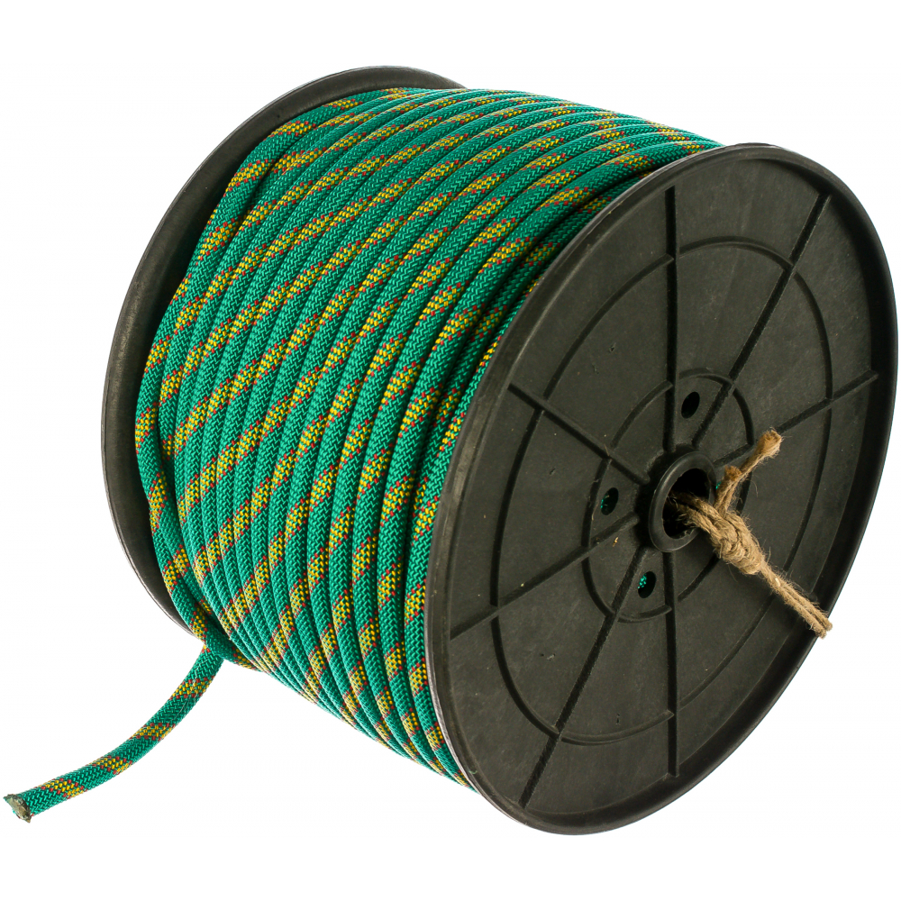 Плетеная двадцатичетырехпрядная полиамидная веревка ЩИТ веревка эластичная 8 мм мультиколор 10 м уп
