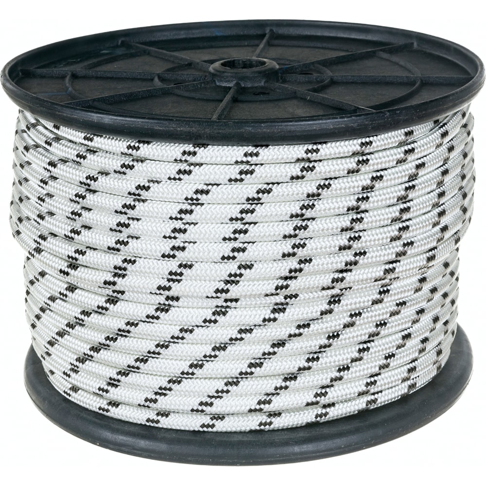 Плетеная двадцатичетырехпрядная полиамидная веревка ЩИТ шнур диаметр 3 5 мм плетеный в350 20 м