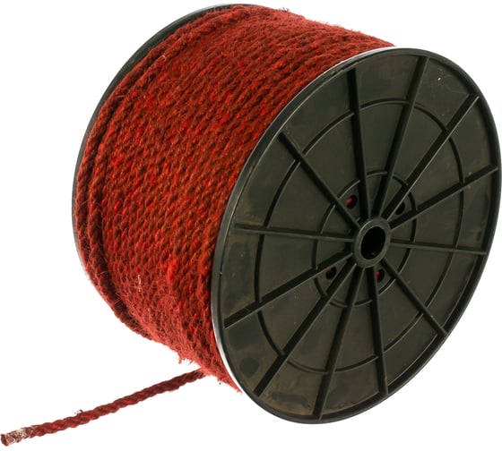 Изображение товара Джутовый канат ЩИТ ДТ d. 8 мм красный на кат. 200 мм 150 м 66870