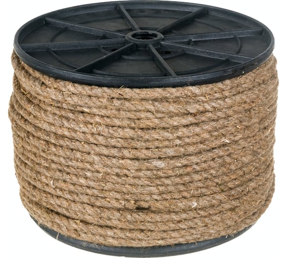 Изображение товара Пеньковая веревка ЩИТ П кр. 3-прядная d. 10 мм на кат. 200 мм 100 м 66848
