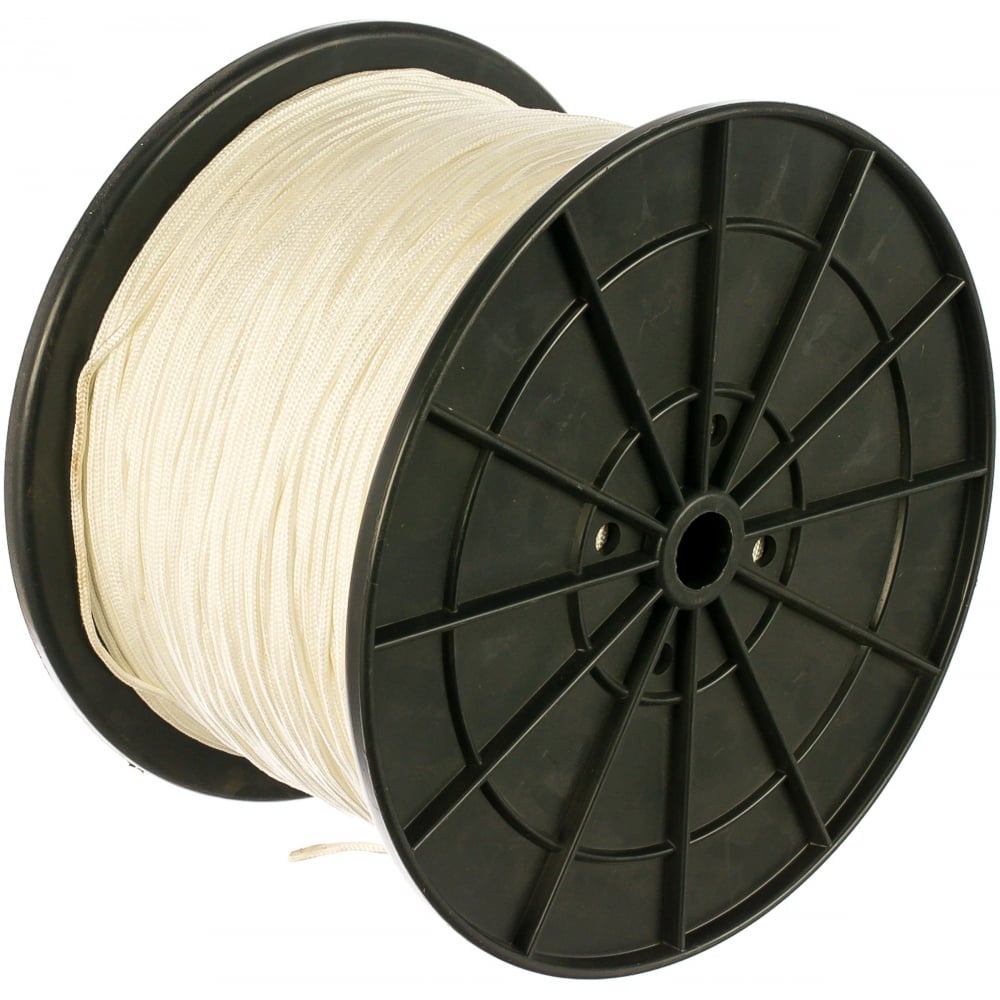 Плетеный шестнадцатипрядный полиамидный шнур ЩИТ трос якорный d16мм l45м белый плетеный stalw0616