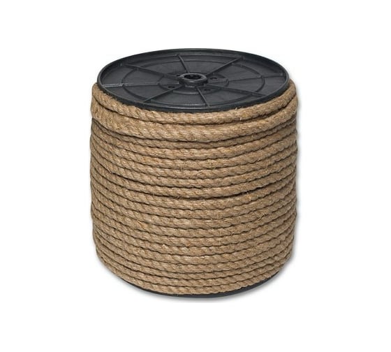 Изображение товара Джутовая веревка ЩИТ Д кр.3-прядный d. 10 мм на кат. 200 мм 120 м 66841