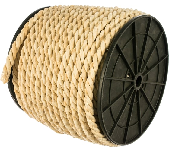 Изображение товара Веревка ЩИТ ХБ кр.3-прядная d. 16 мм на кат. 300 мм 70 м 66937