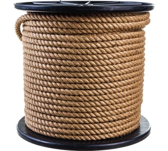 Изображение товара Джутовая веревка ЩИТ Д кр.3-прядная d. 12 мм на кат. 300 мм 110 м 66940