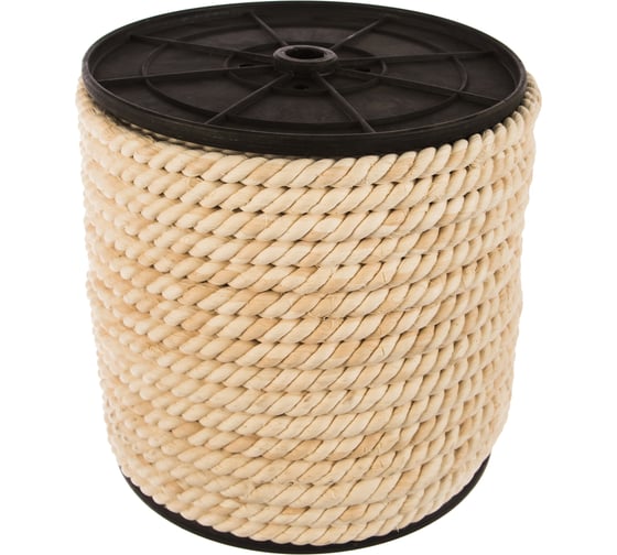 Изображение товара Веревка ЩИТ ХБ кр.3-прядная d. 14 мм на кат. 300 мм 80 м 66936