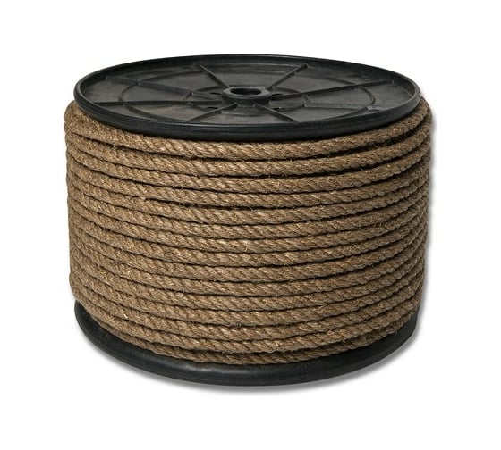Изображение товара Пеньковая веревка ЩИТ П кр.3-прядная d. 12 мм на кат. 300 мм 120 м 66948