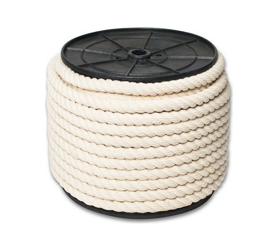 Изображение товара Веревка ЩИТ ХБ кр.3-прядная d. 12 мм на кат. 300 мм 90 м 66935