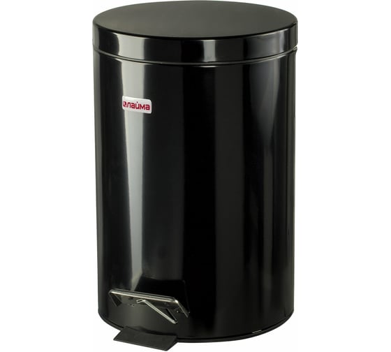Изображение товара Ведро-контейнер LAIMA для мусора с педалью,12 л, черное, , 602850
