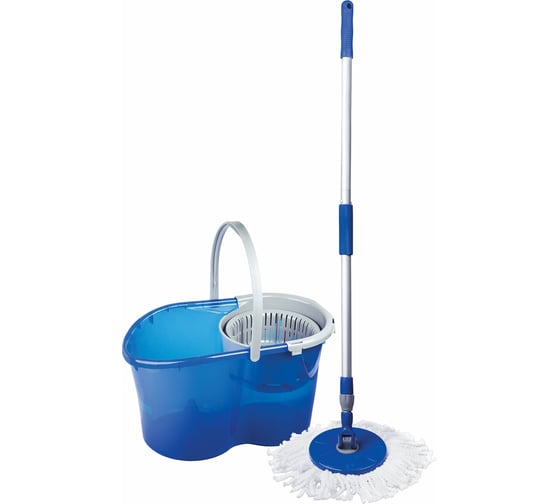 Изображение товара Набор для уборки LAIMA,ведро 14 л/5 л с отжимом, швабра с круглой насадкой, 601460