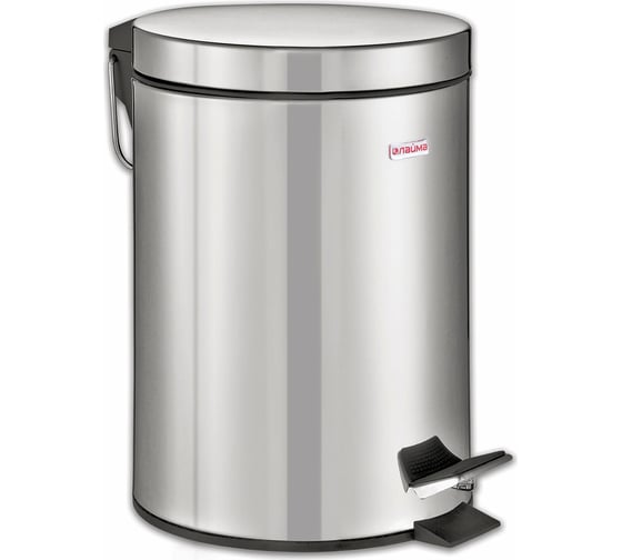 Изображение товара Ведро-контейнер LAIMA для мусора с педалью,12 л, зеркальное, нержавеющая сталь, , 232261