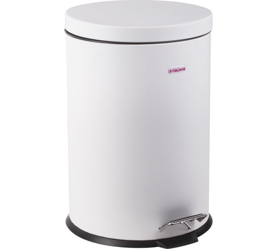 Изображение товара Ведро-контейнер LAIMA для мусора с педалью,12 л, белое, , 604948