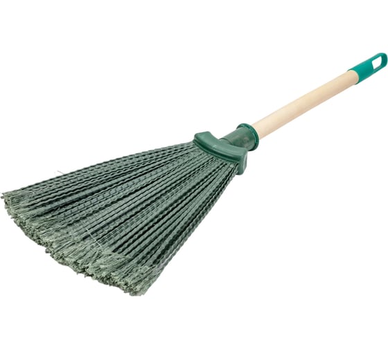 Изображение товара Веник LAIMA синтетический веерный 29х26 см, деревянный черенок 40 см, еврорезьба, EXPERT, 601830