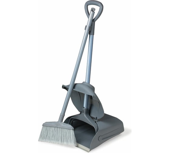 Изображение товара Совок для мусора LAIMA PROFESSIONAL закрывающийся, + щетка, на рукоятках 94 см, 601508