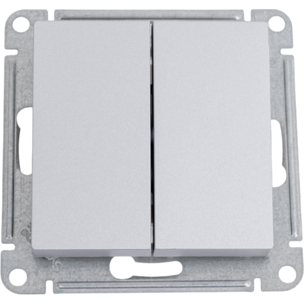 Изображение товара 2-клавишный перекрестный переключатель Systeme Electric Atlasdesign алюминий