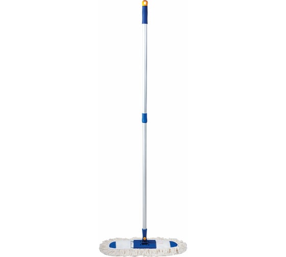 Изображение товара Швабра LAIMA-рамка 40 см, алюминиевый телескопический черенок 130 см,МОП хлопок 601464