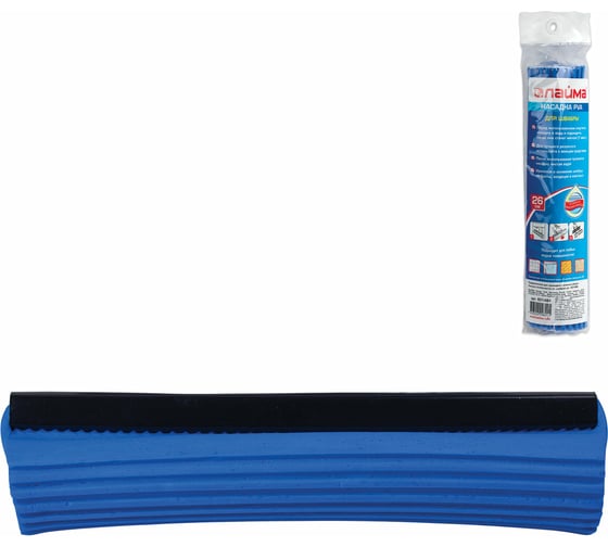 Изображение товара Насадка МОП LAIMA для швабры самоотжимной роликовой 601466, PVA, 26 см, синяя 601484