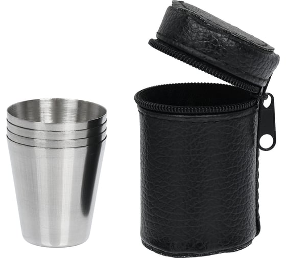 Изображение товара Набор стопок BOYSCOUT 4х30мл, в чехле 61114