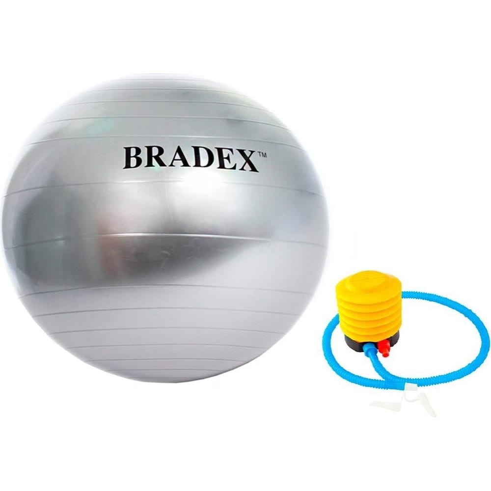 фото Мяч для фитнеса bradex фитбол-65 с насосом sf 0186