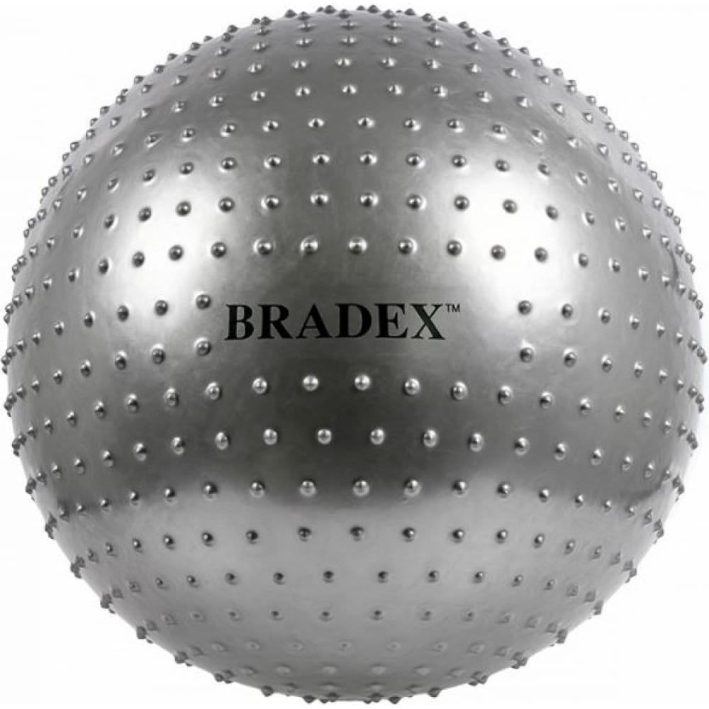 Массажный мяч для фитнеса BRADEX ручка петля для сумки с карабином 20 × 2 см серебряный