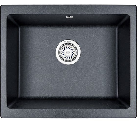 Изображение товара Мойка кухонная кварцевая GRANULA GR-5551 шварц 5551_ШВАРЦ