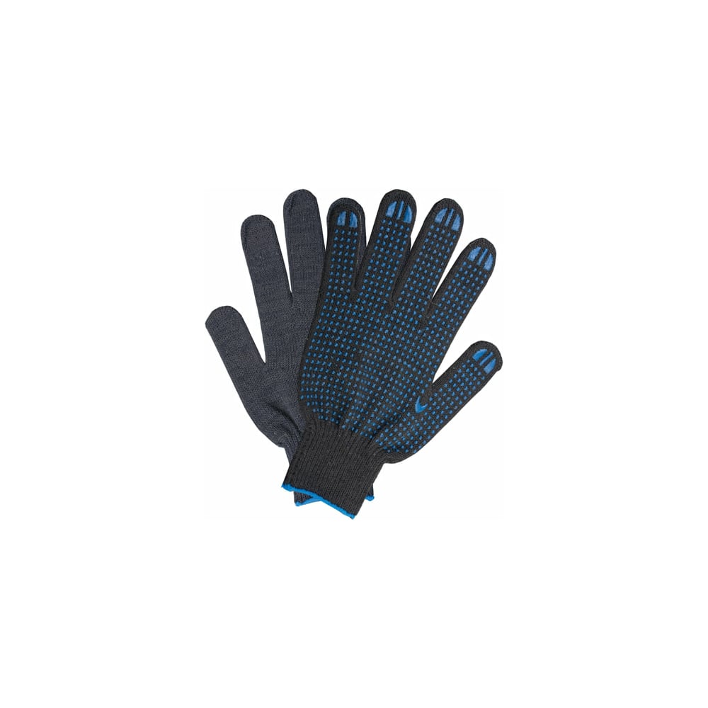 Хлопчатобумажные перчатки ЛАЙМА кпб зима лето синди синий р сем