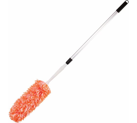 Изображение товара Сметка-метелка LAIMA для смахивания пыли,телескопическая стальная ручка, 160 см, оранжевая, 603619