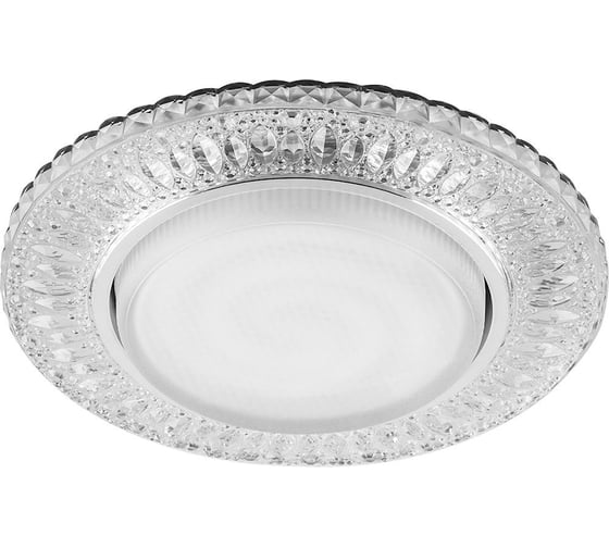 Изображение товара Встраиваемый светильник для натяжных потолков с белой LED подсветкой Feron CD4022 GX53 прозрачный, 29475