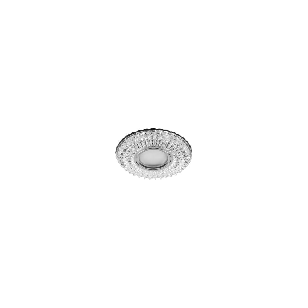 фото Потолочный светильник с подсветкой feron 15led 2835 4000k mr16 50w g5.3 прозрачный хром cd937 29470