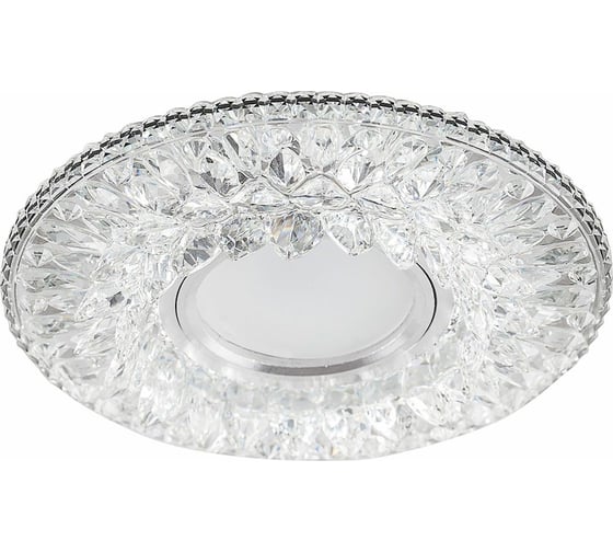 Изображение товара Встраиваемый потолочный светильник FERON с подсветкой 15LED, 2835 SMD 4000K MR16 50W G5.3, прозрачный, CD942 32655