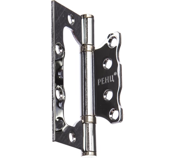 Изображение товара Стальная петля Ренц 100х75х2,5, 2 подшипника, без колпачка,хром блестящий, без врезки, 2 шт. IN100-2BB FH CP безВР (2шт)