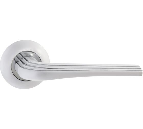 Изображение товара Дверная ручка Ренц Терамо, мат.суп.бел./хр.бл. INDH 429-08 MSW/CP