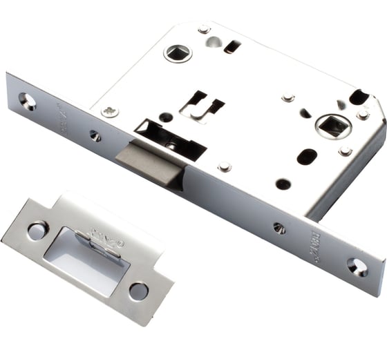 Изображение товара Полиамидная сантехническая защелка Ренц бесшумный механизм, хром блестящий INLB 2070 plastic C