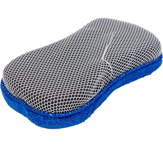 Изображение товара Губка для мытья из микрофибры с сеткой скрапер KRAFT KT 860608