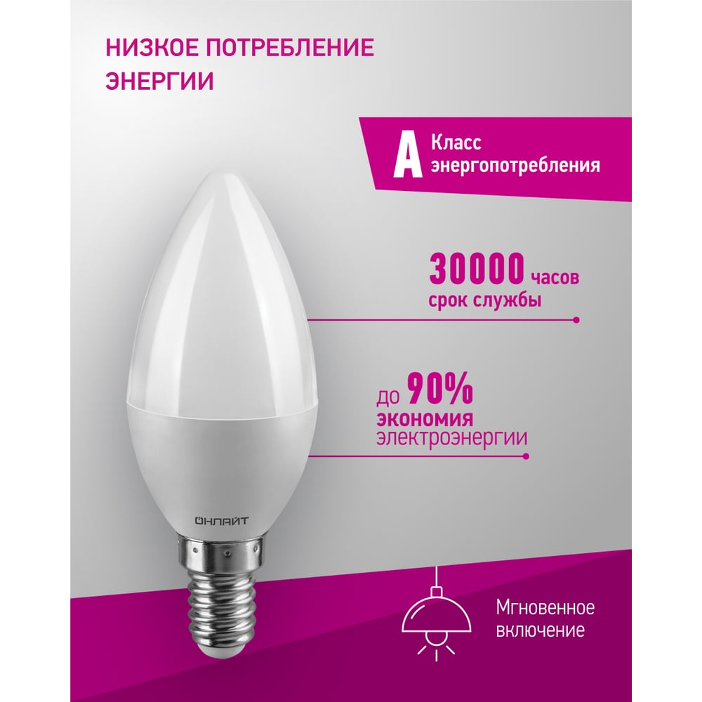 Лампа ОНЛАЙТ лампа светодиодная онлайт gu5 3 10 вт 3000 к 700 лм рефлектор