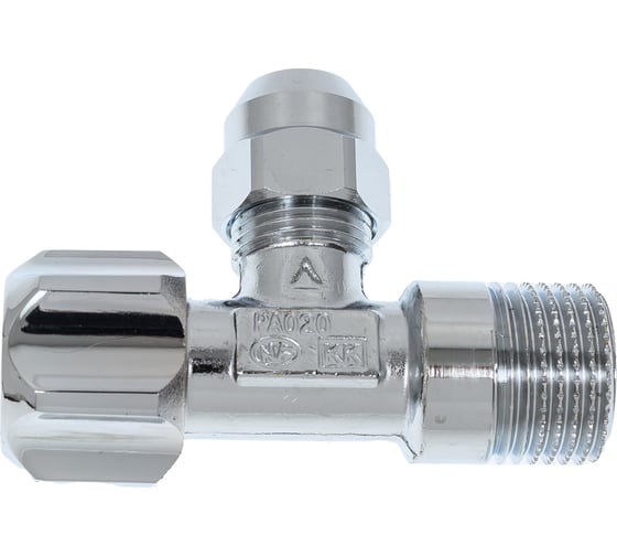 Изображение товара Угловой вентиль с металлической розеткой GROHE 1/2"x3/8", 1 шт. 22018000