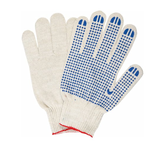 Изображение товара Хлопчатобумажные перчатки LAIMA 10 класс, 40-42 г, 116 текс,5 пар, ЛЮКС, 604469