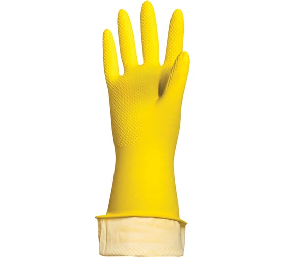 Изображение товара Хозяйственные перчатки LAIMA латексные Стандарт, с х/б напылением, размер XL, 600782