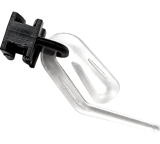 Изображение товара Шторный крючок с бегунком Эскар прозрачный/черный, 50 шт., арт. 240441