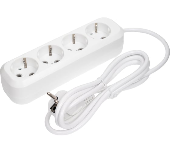 Изображение товара Удлинитель Smartbuy 4 гнезда 2 метра 16А/3,5кВт с заземлением ПВС 3х1,0 SBE-16-4-02-Z