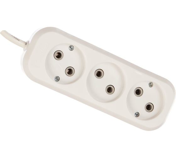 Изображение товара Удлинитель Smartbuy 3 гнезда 5 метров 10А/2,2кВт без заземления ПВС 2х1,0 SBE-10-3-05-N