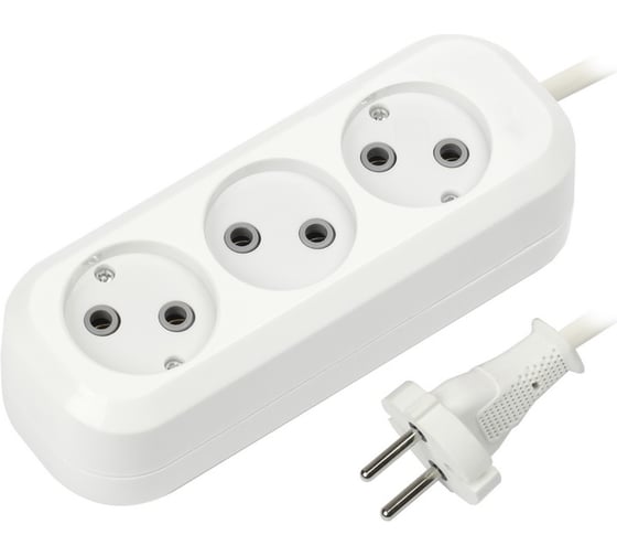Изображение товара Удлинитель Smartbuy 3 гнезда 7 метров 10А/2,2кВт без заземления ПВС 2х1,0 SBE-10-3-07-N