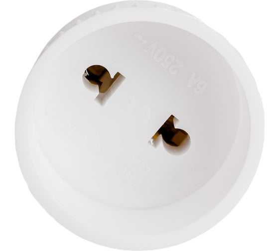 Изображение товара Адаптер переходник Smartbuy без заземления белый 6А 250В SBE-06-S05-w