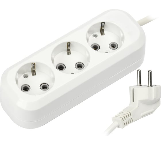 Изображение товара Удлинитель Smartbuy 3 гнезда 5 метров 16А/3,5кВт с заземлением ПВС 3х1,0 SBE-16-3-05-Z
