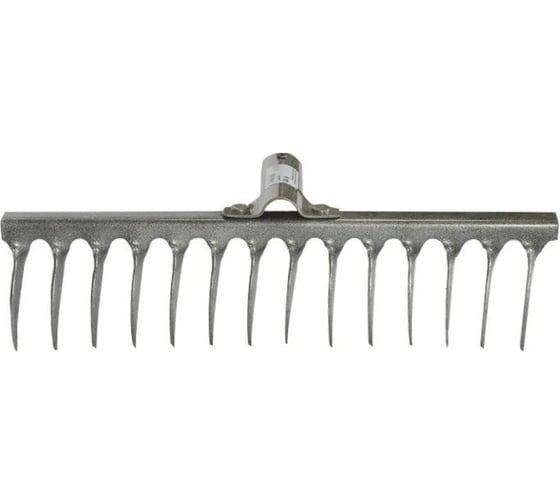 Изображение товара Грабли РемоКолор клепанные с витым зубом 14-зубые, рельсовая сталь, без черенка 66-1-034