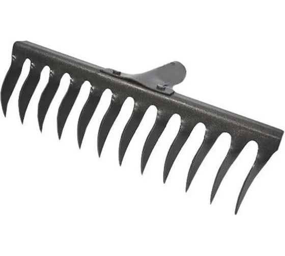 Изображение товара Грабли РемоКолор клепанные с витым зубом 12-зубые, рельсовая сталь, без черенка 66-1-032